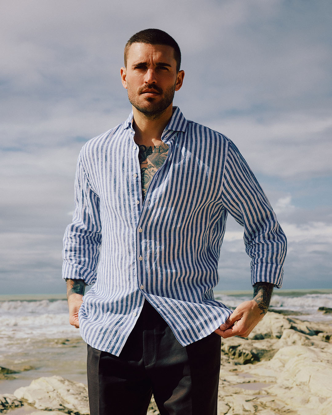 The Sicilian 2.0 | Wide Mid Blue Stripe