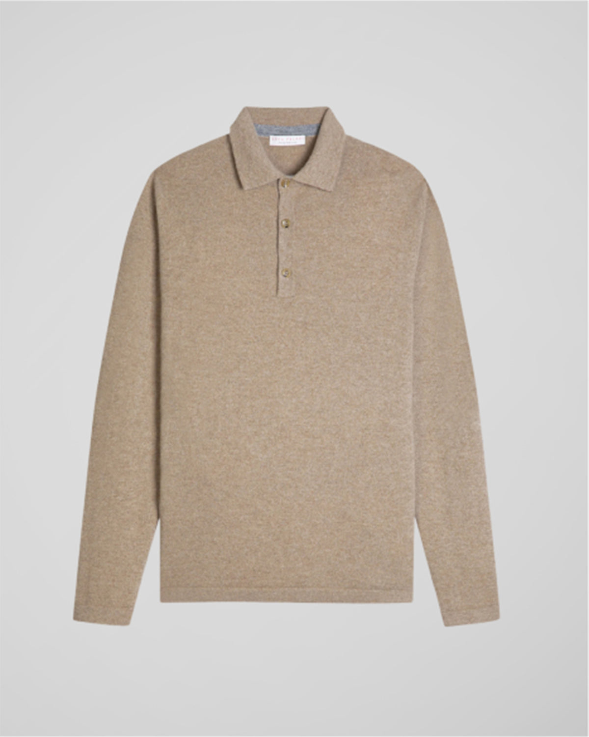 The Cashmere Long Sleeve Polo | Braun