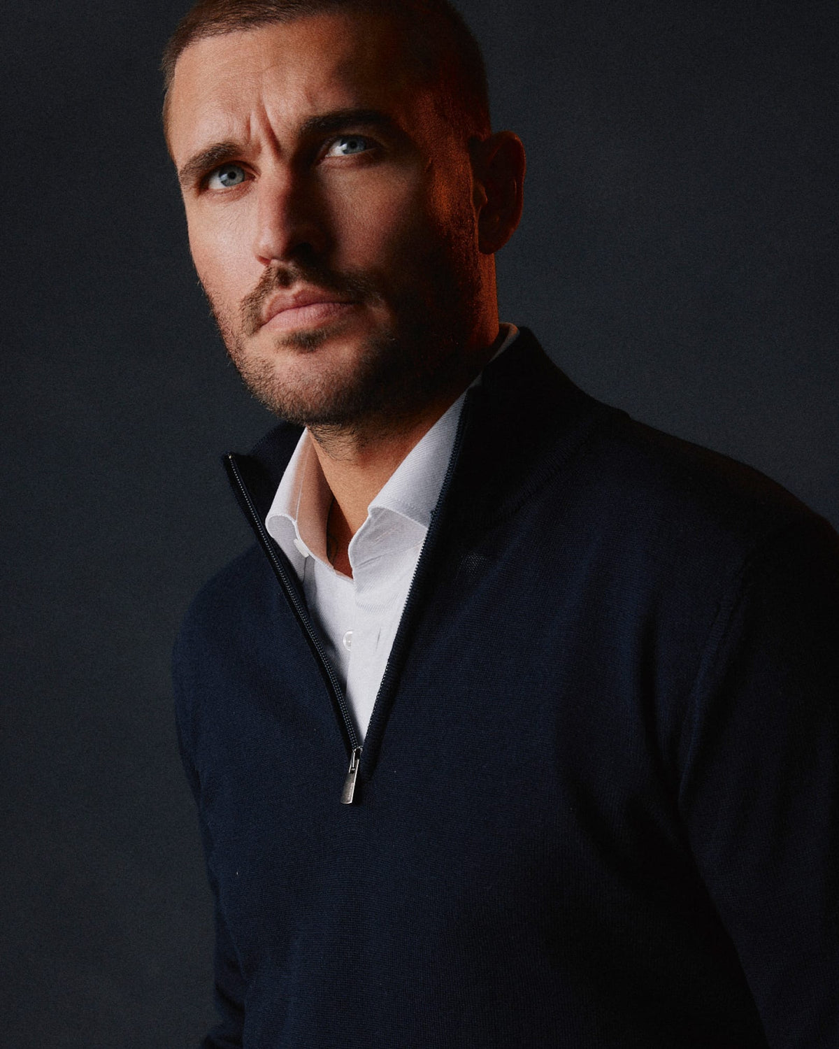Der Merino-Quarter-Zip | Navy